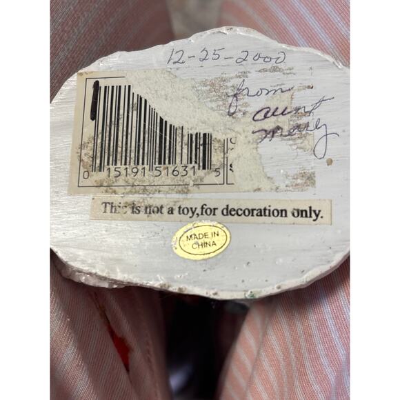 Christmas Elf & Child Figurine Holiday Resin Decoration Vintage Style - Picture 6 of 6